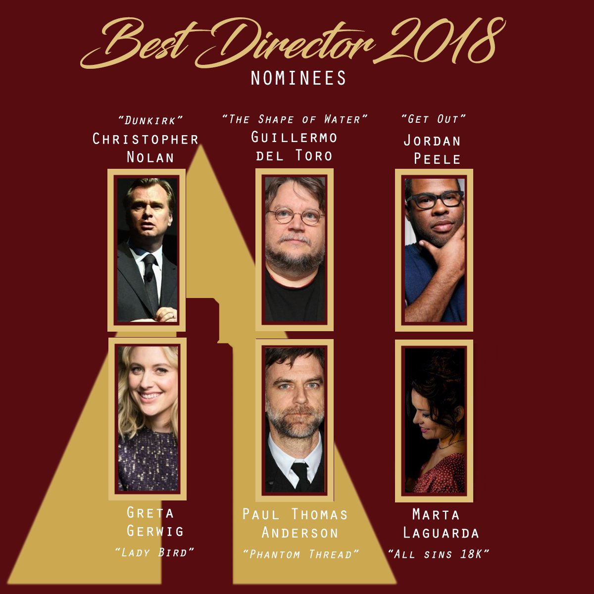 ALLSINS18K's tweet photo. 90th Oscars Annual Academy Awards. Nomination for Best Director!

#luxurycosmetics #allsins #allsinsallskin #oscarsnominations #nominations #90thoscarawards #bestdirector #gold #2018 #allsins18k @martalaguarda https://t.co/zfuAWH6NJp