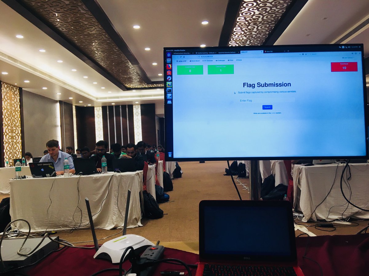 abh1sek's tweet image. CTF day in our Advanced Infrastructure Security Assessment labs @nullcon @w3bd3vil
#CTF #pwning