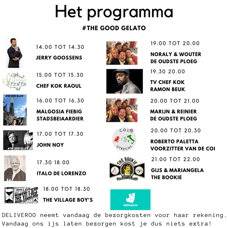ijsgek's tweet photo. Het programma van #TheGoodGelato Vandaag gaan wij OPEN!!!! om 14.00 uur tot 22.00 https://t.co/98xaZBah5H #ijs #lekker #RobertoGelato #Utrecht https://t.co/YjNC2vq5zG