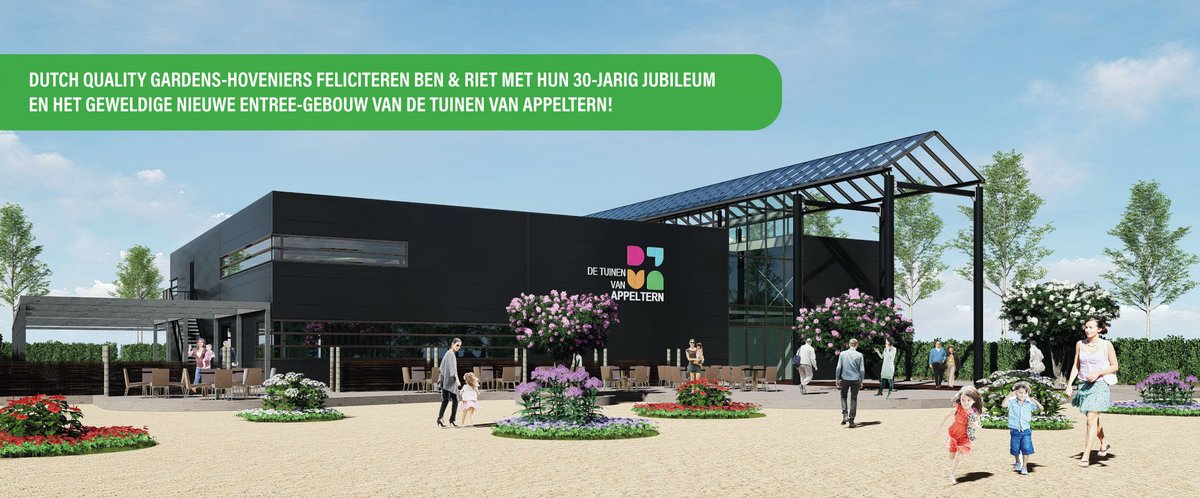 Gefeliciteerd <a href="/BenvanOoijen/">Ben van Ooijen</a> en Riet met jullie 30-jarig jubileum en de opening van het mooie entree gebouw.

Vanaf vandaag zijn De Tuinen van Appeltern weer open! Met een compleet nieuwe entree. Dit unieke park bestaat al weer 30 jaar! appeltern.nl