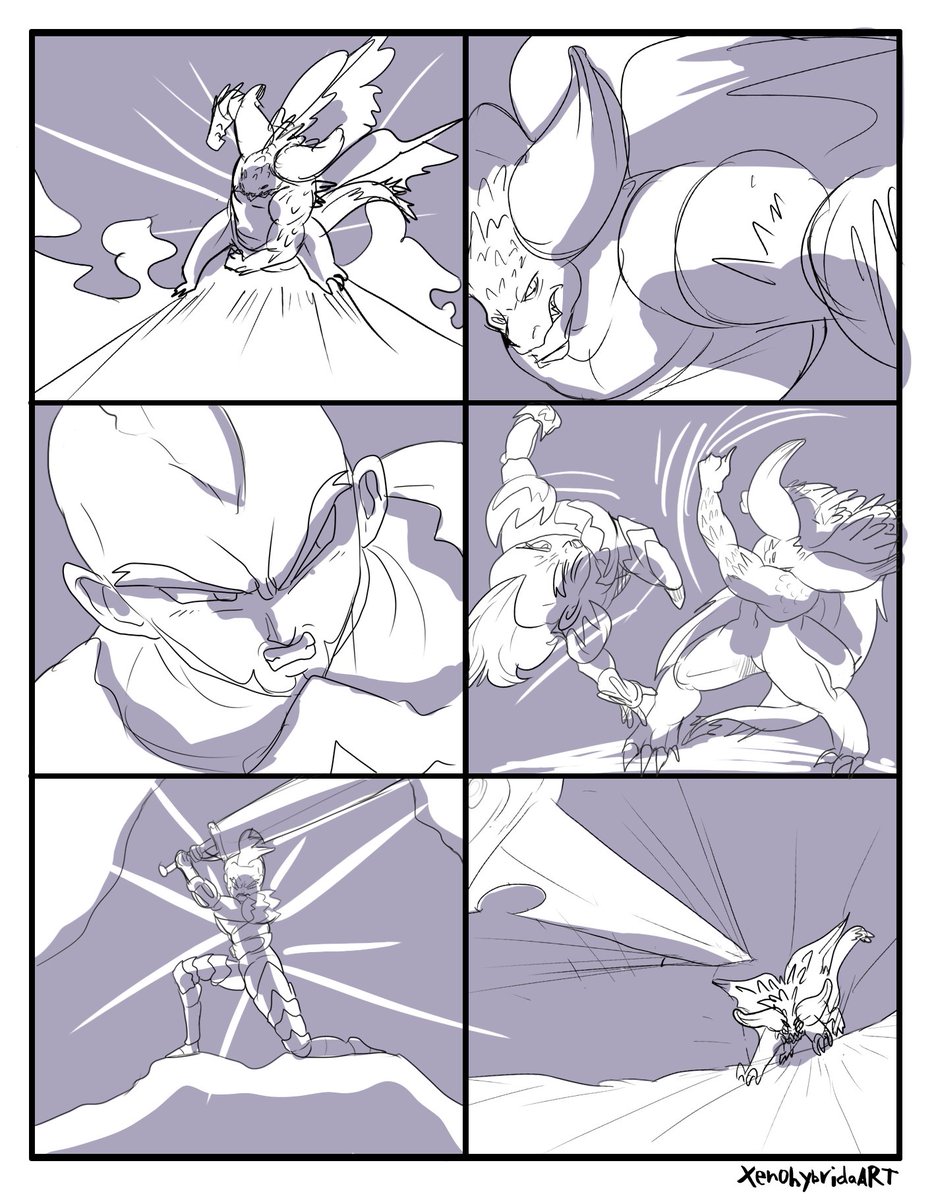 XenoHybridaArt's tweet photo. ~ A request from @bluejuicyjuice12 a silly sketchy comic about his first fight with Nergigante been similar to Vegeta Vs. Jiren
#nergigante #dbz #vegeta #Hunter #palico #comic #parody #silly #dumb #funny #xill #MonsterHunter #monsterhunterworld #fight #Jiren #quest #sketchy https://t.co/zd9QUZzlpo