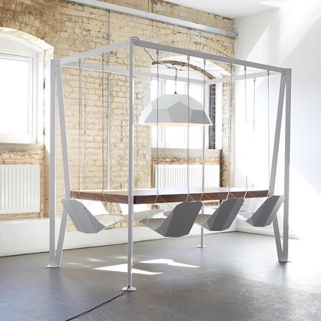 spacetoco's tweet photo. This swing table by @duffylondon is a MUST in any future SpacetoCo HQ! ππ» #swingtable #playground #workdifferently #futureHQ
Image via @designmilkattheoffice https://t.co/qDxncdI1RF https://t.co/tMscodI8LJ