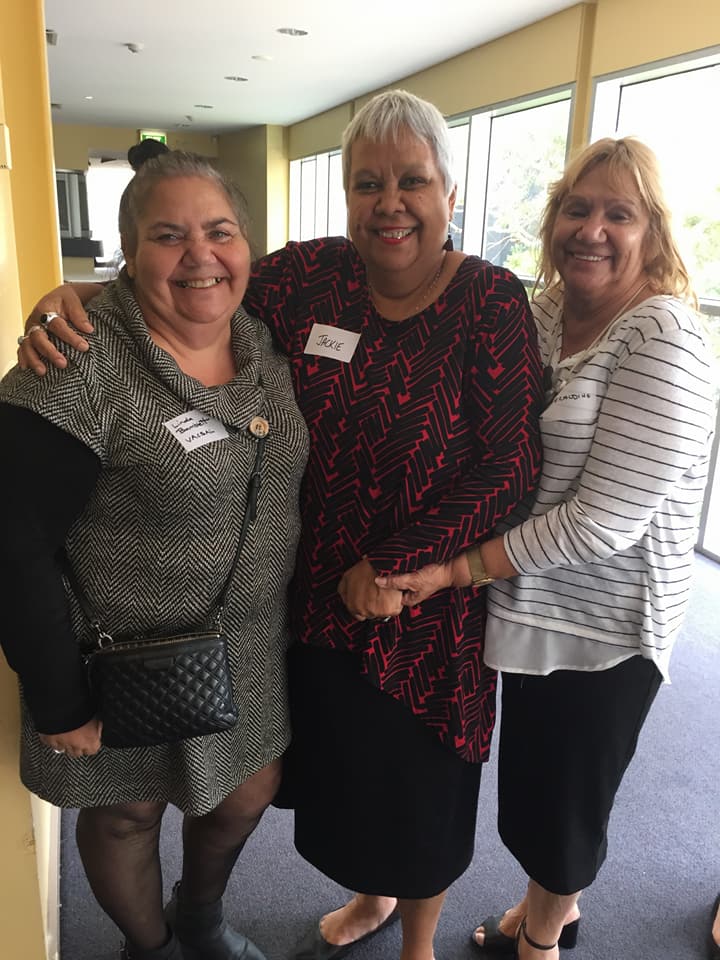 congressmob's tweet photo. Co-Chair Jackie Huggins has been presenting at the Closing The Gap Refresh Roundtable in Melbourne today. See here with participants, Linda Bamblett and Geraldine. Also Sam Jeffries, John and Andrew. 1st March 2018. https://t.co/HaEr9nFtCH