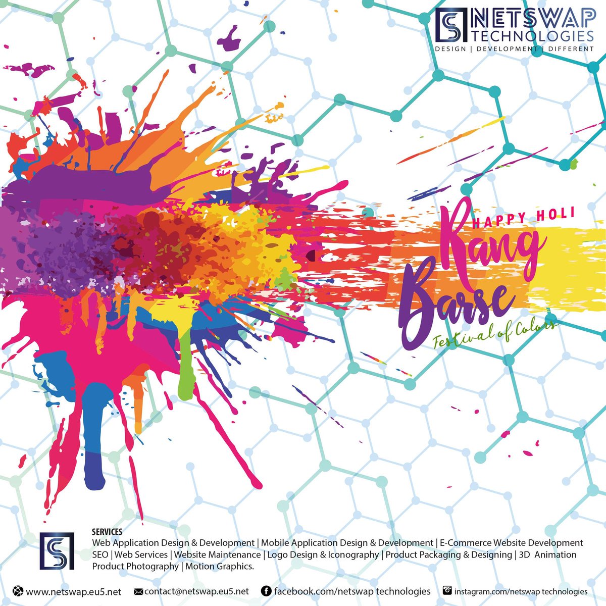 netswaptech's tweet image. @NetSwapTechno #NetSwapTechnologies wishes you very happy and colorfull holi...

#HappyHoli ..