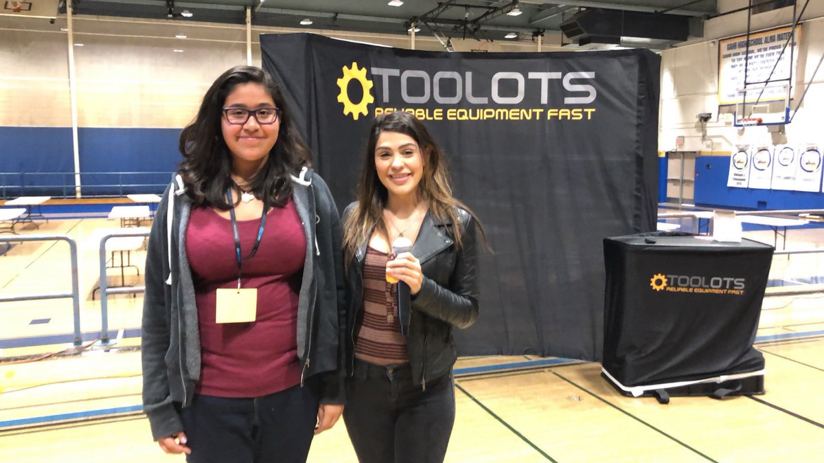 GoGahrHS's tweet photo. Congratulations to Emely from @RossFalcons who won to be CEO of Toolots for day! This was from last week's Introduce a Girl To Engineering Day. Thank you to @ToolotsUS for this opportunity for the next generation of leaders! Go @RossFalcons! Go Gahr! https://t.co/alnDd3on3O