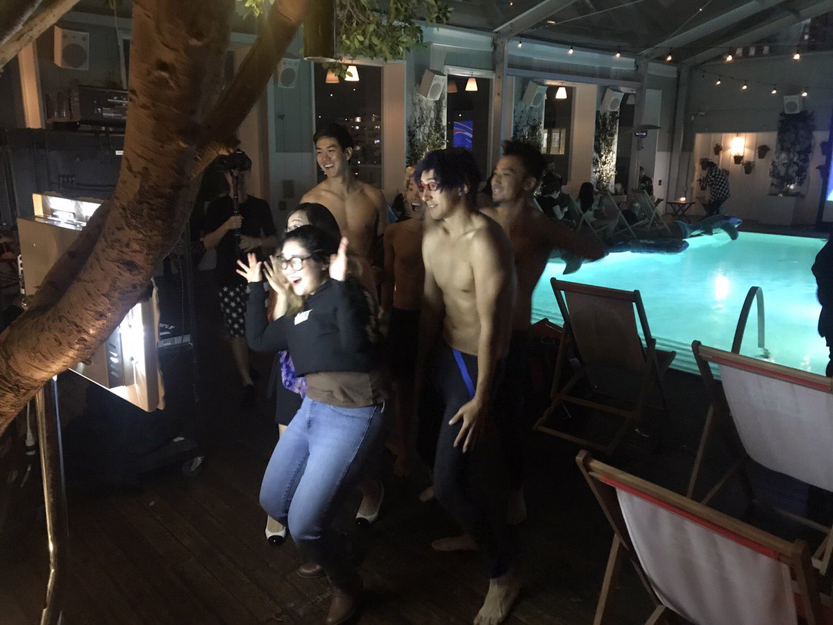 Funimation's tweet image. Crying rn because the poolside premiere for Free! -Take Your Marks- looks more magical than we could have hoped!! 💕✨ #FreeTYM