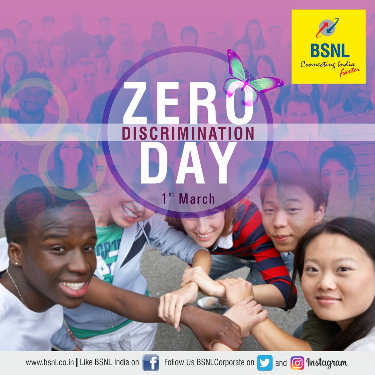 BSNLCorporate's tweet photo. Discrimination is still a problem in all the layers of society #ZeroDiscriminationDay is observed to promote the idea that everyone has a right to live with dignity. #BSNL https://t.co/uzZRgZYiEn