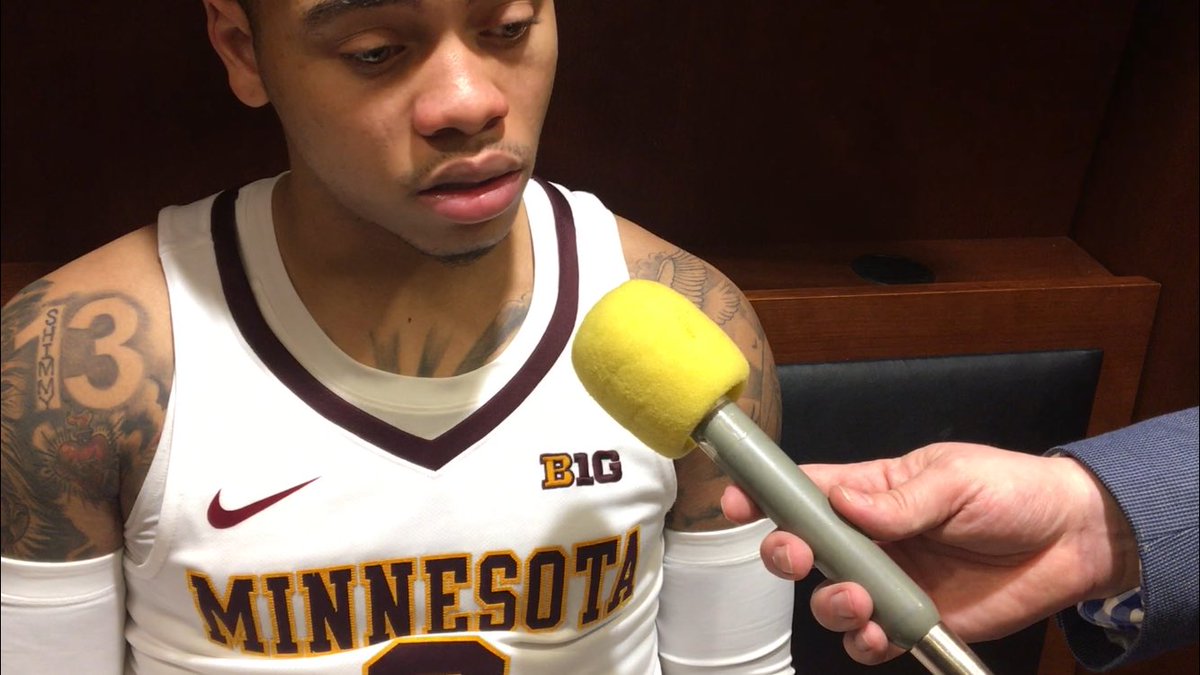 Marcus_R_Fuller's tweet photo. Senior Nate Mason was tearful but had heartfelt words after his final game: “It sucks. But we definitely became better men, brothers and teammates from this season. The younger guys will learn from this season. The older guys will learn from this season for whatever comes next.” https://t.co/cxEpvidw6F