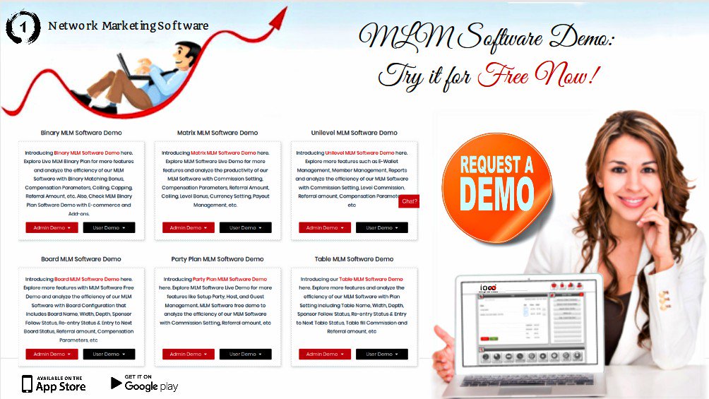 Infinitemlmsoft's tweet image. Explore our MLM Software Demo for free to review all the features of each MLM #CompensationPlan from here:  goo.gl/w2C5LA

#MLMSuccess  #MLMcompensation #Commission #Directsales #directsellingsoftware #Directsellingsoftware #Entrepreneurship #MLMwebsite
#freedemo