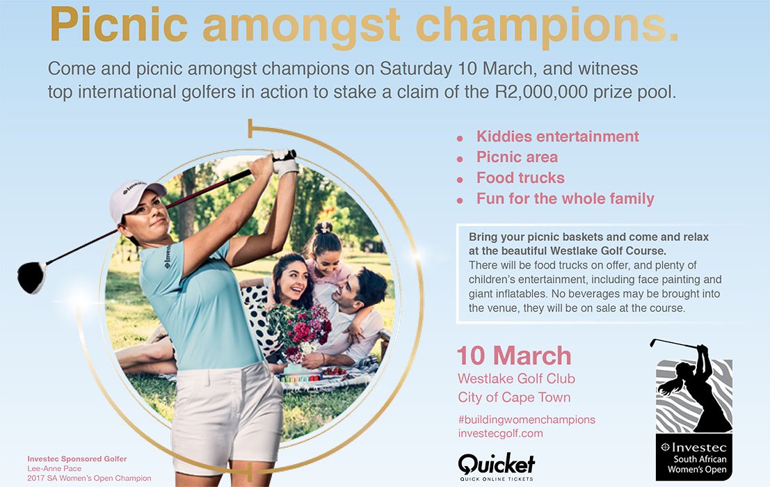 CompleatGolfer's tweet photo. Diarise now! The #sawomensopen at @WestlakeGC is more than just championship golf! https://t.co/YNkKmsSQZe