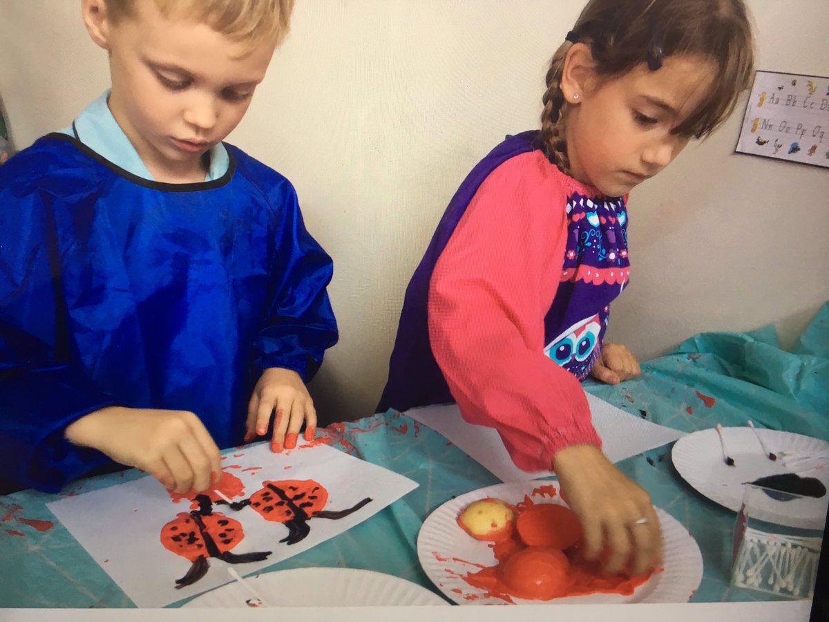 Year1LillyPilly's tweet photo. We have been having fun creating ladybugs with potato stamps! 🐞🐞🐞 https://t.co/mpD0bhyHBb