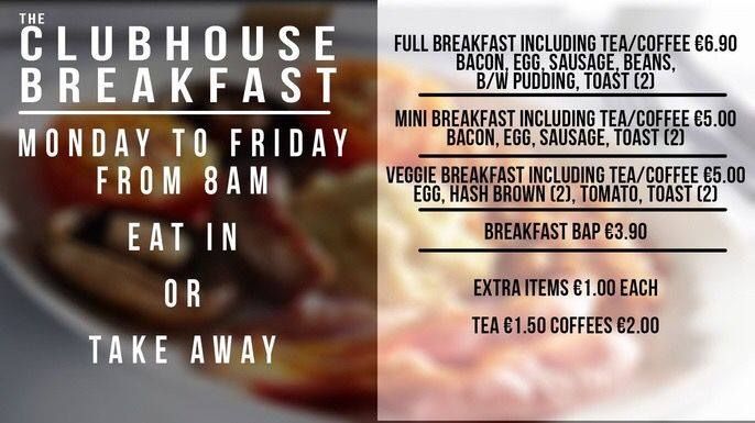 Breakfast available from 8am!