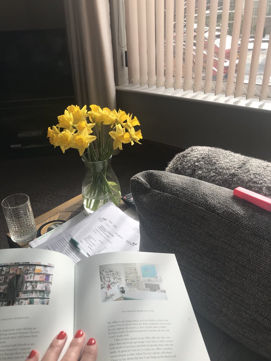 MrsBchirps's tweet photo. Taking a bit of a lunch break from marking Y11 Literature mocks with @EsteeLalonde’s book ‘Bloom’. Sometimes non-fiction is good to read about others’ personal experiences. #SpringSnowDay #oxymoron #WorldBookDayUK @hyndburnacademy https://t.co/zUJ8qx92I3
