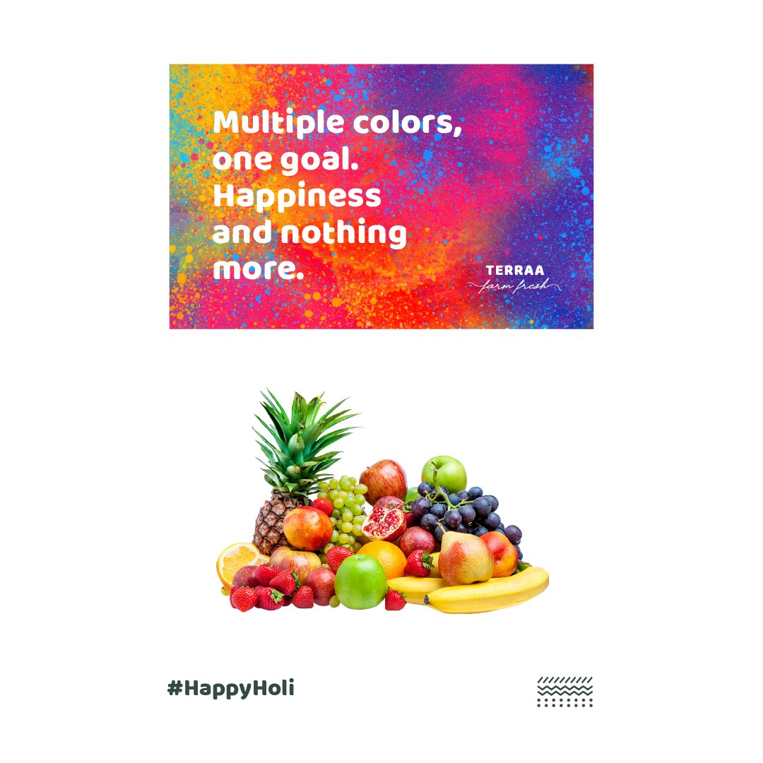 helloTerraa's tweet photo. Celebrate the vibrancy of colors that speaks louder than words. Terraa wishes you a very Happy Holi. #HappyHoli https://t.co/yd3ZZWHeT0