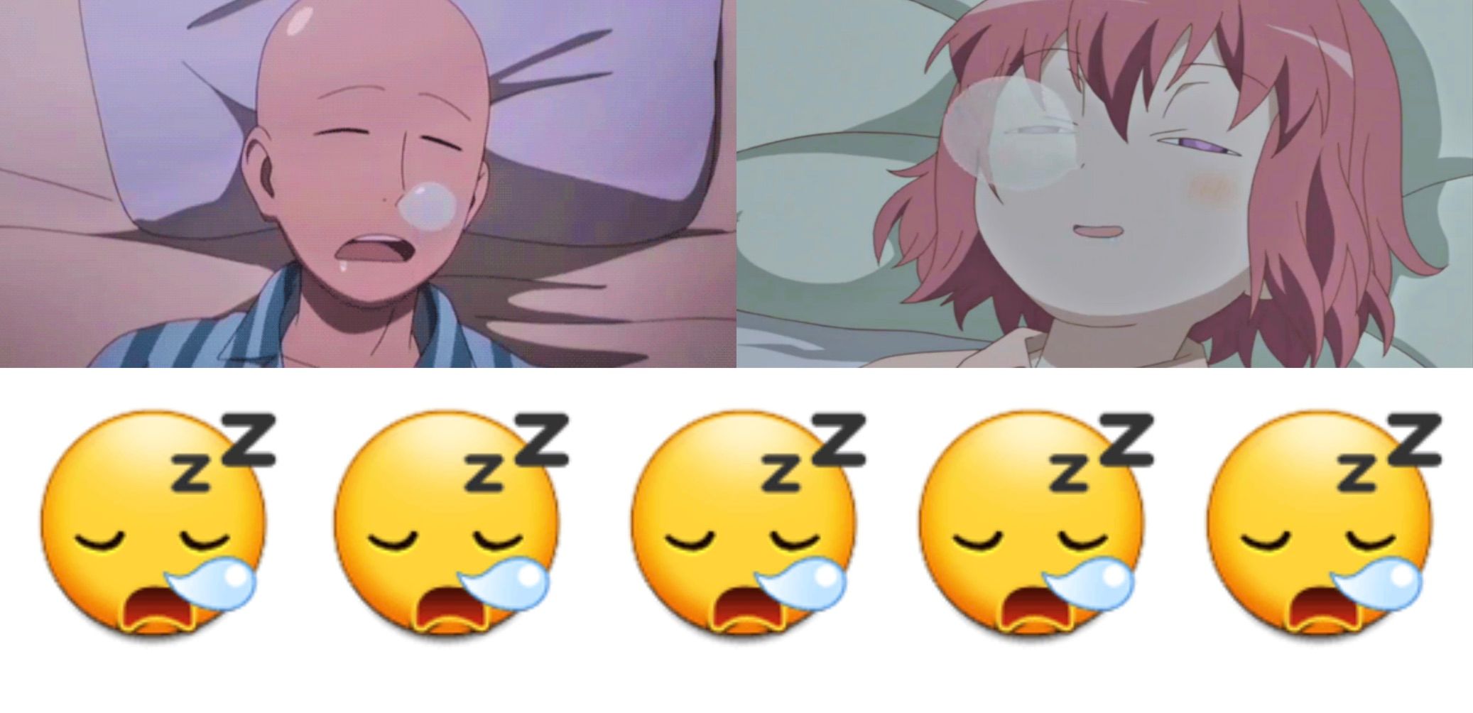 Emojipedia on X: @OGLT_ The snot bubble is a common visual depiction from  manga/anime   / X