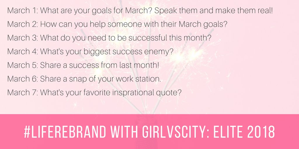 yesjess's tweet photo. Thank you to everyone who participated in #LifeRebrand with me in February! We're going to keep pushing towards our best selves this month. Here's the first week of March! https://t.co/6oAO555vcq