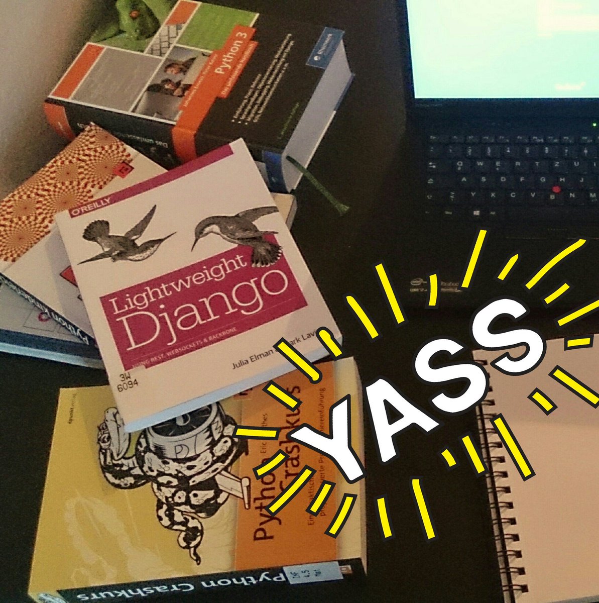 PyLadiesMS's tweet image. Yesterdays spontaneous late night study group was a blast. 😊

And yep, we&apos;re indeed thinking about officially launching a weekly open python study &apos;n hacking group. 😏

#Python #PythonNewbies #Münster