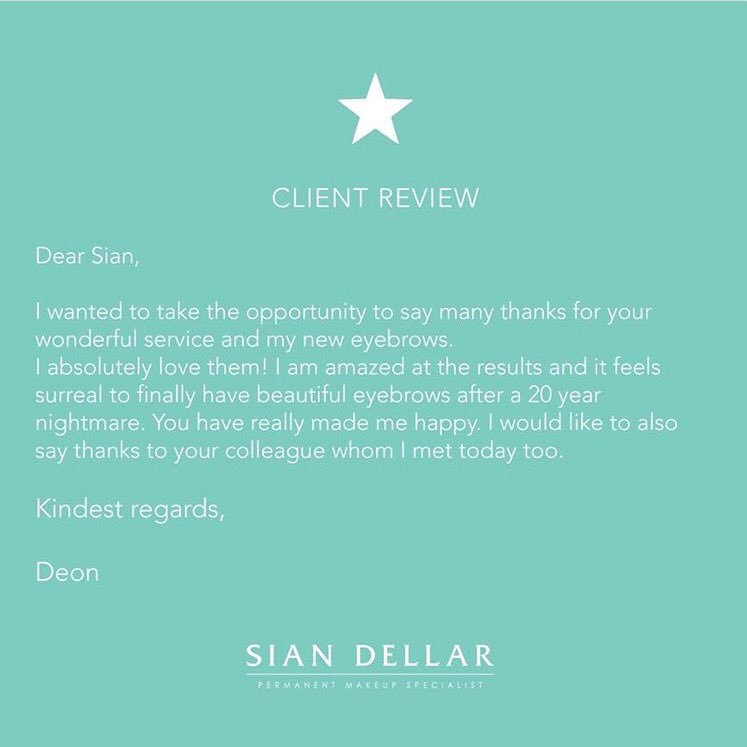 siandellar's tweet photo. An amazing review for Sian Dellar❤
For contact or bookings, you can click the link in our bio👆🏽Or click on any of our contact buttons above
#review #bysian #microblading #featherstrokebrows #microbladinglondon  #cosmetictattoo #london #semipermanentmakeup #hairstrokes https://t.co/DPEIOXDahZ
