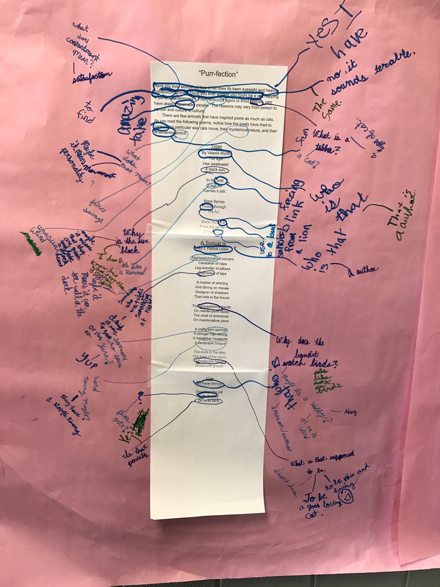 MrsW_5thgrade's tweet photo. I introduced Big Paper, Silent Discussion with a poem from our reading series to my kids &amp; they did an amazing job. I was so proud of the effort they put into it. #385edchat https://t.co/HOOcj5JcH2