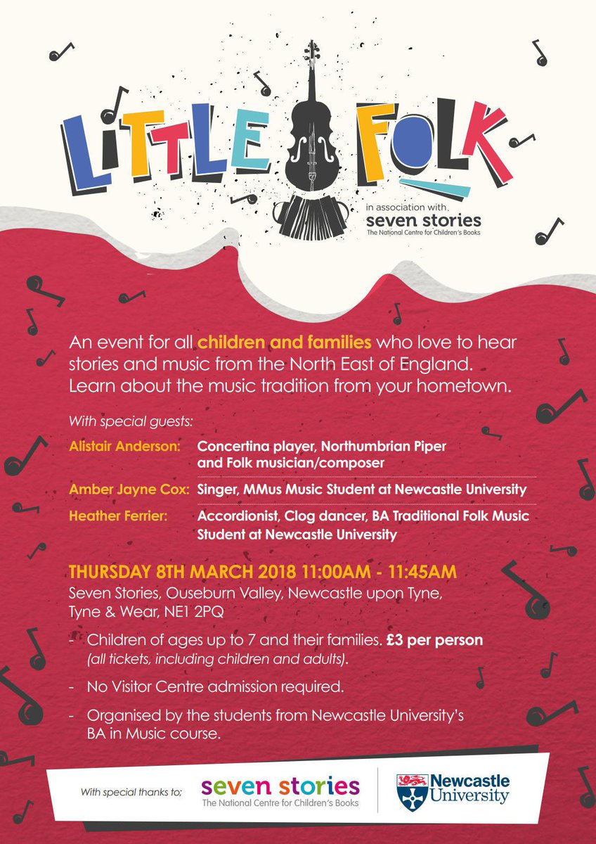 Really excited to see this trailer for the Little Folk event <a href="/7Stories/">Seven Stories</a> next Thursday 8th March! facebook.com/megan.savage.3… And what a lovely poster too. Great work by <a href="/NUMusicEvents/">NU Music Events</a> students - looking forward to it! Still time to book your tickets: sevenstories.org.uk/whats-on/event… <a href="/Janembe/">Dr Jane Nolan</a>
