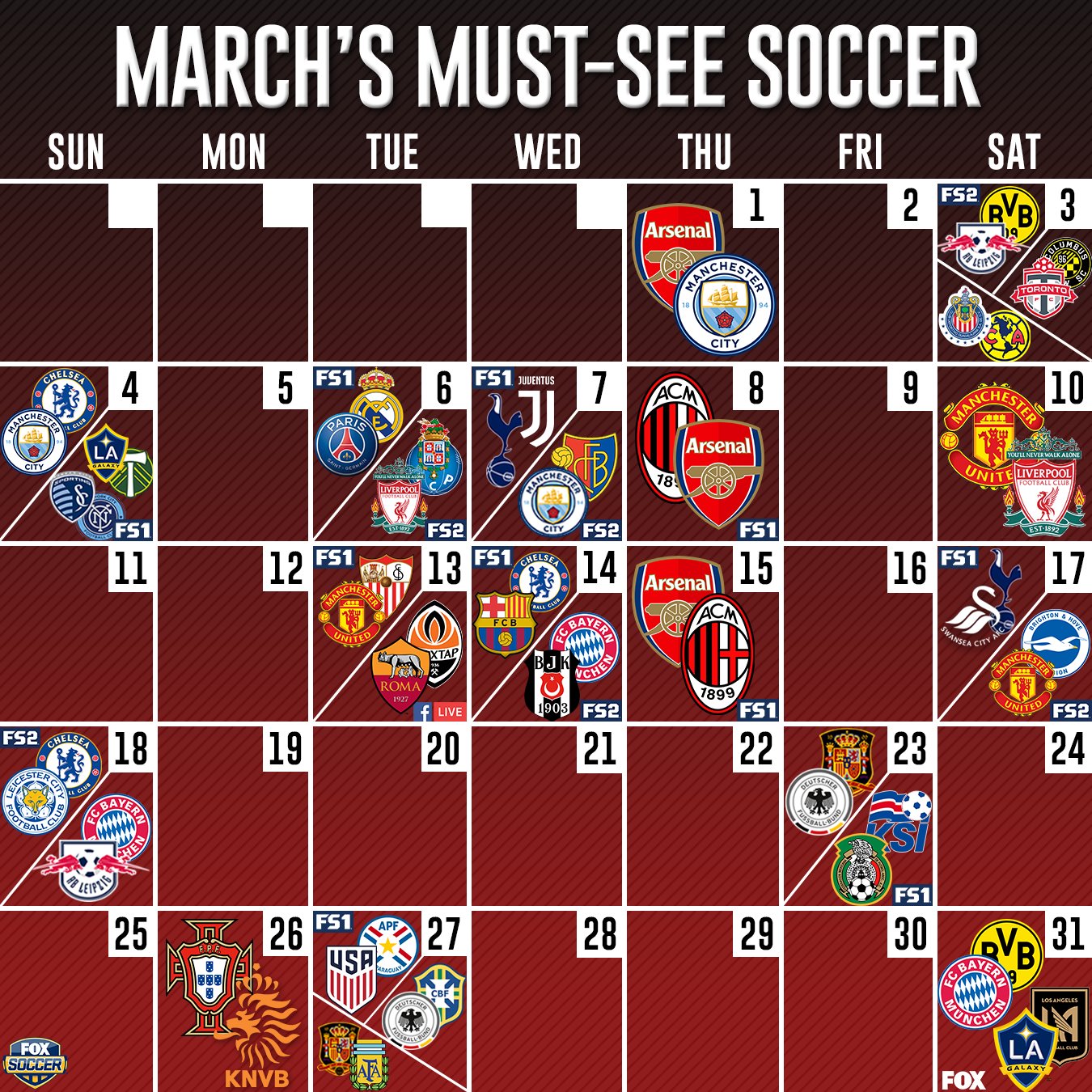 FOX Soccer on X: Lookin' good, March! 😍 t.coP4bPOQnuLW  X