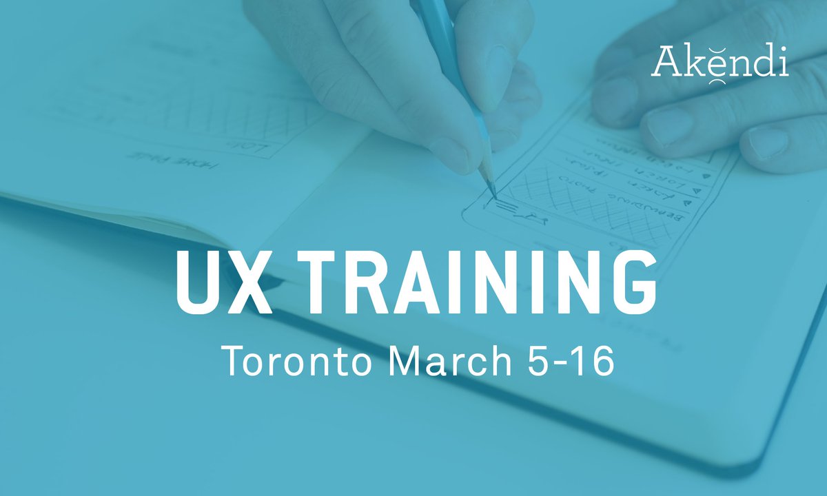 akendi's tweet image. Last chance to sign up for March UX Training in Toronto! buff.ly/2F3Zn1W #uxtoronto #uxcourse