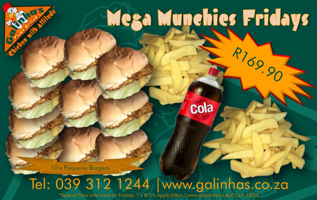 GalinhasChicken's tweet photo. FRIDAY SPECIAL!

ORDER ONLINE https://t.co/zPSiShRN1h Call (039) 312-1244 | @WhatsApp (076) 086-2821

#FlameGrilled #ChickenWithAttitude #KZNSouthCoast #OrderOnline #fastfood #WheretoEat https://t.co/tJRRVPaUHk