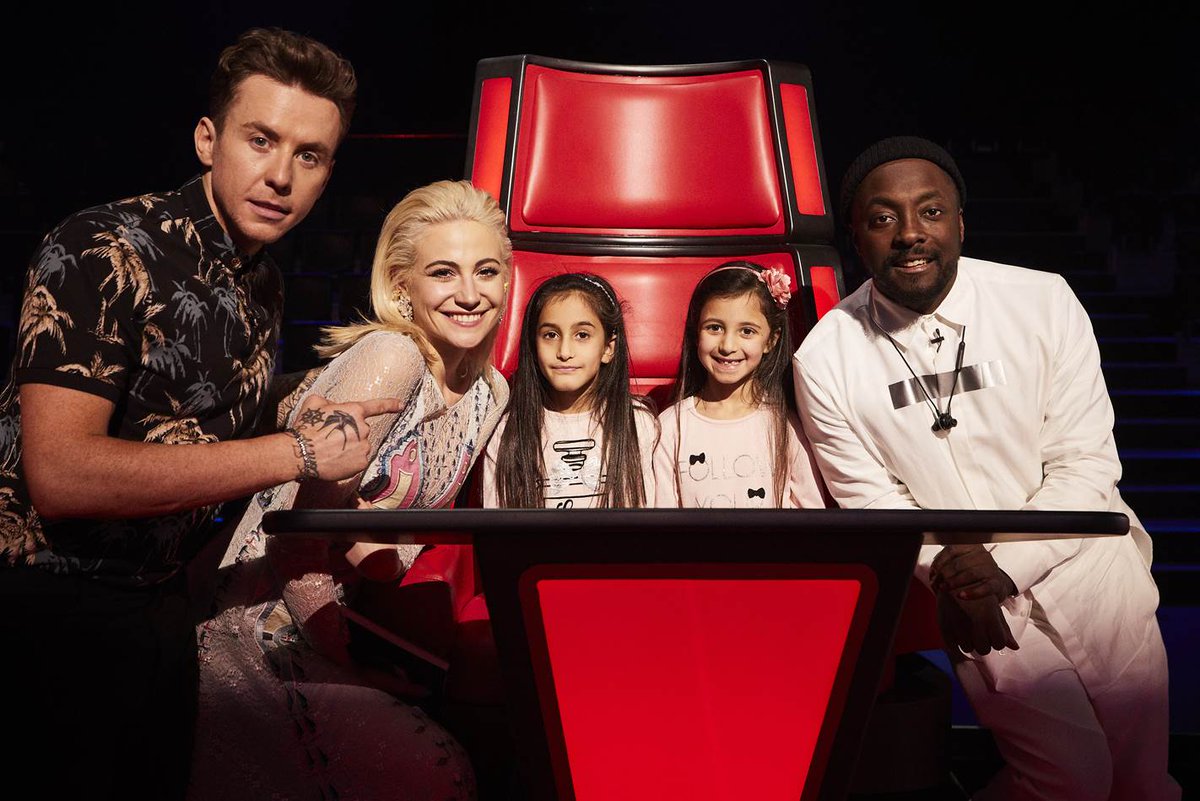 MarcusdeMaria's tweet photo. Melania and Sienna's weekend of fun at The Voice Kids show meeting some of their favorite people thanks to mummy! Look at those smiles ❤️ https://t.co/qqIi6GD7Ko