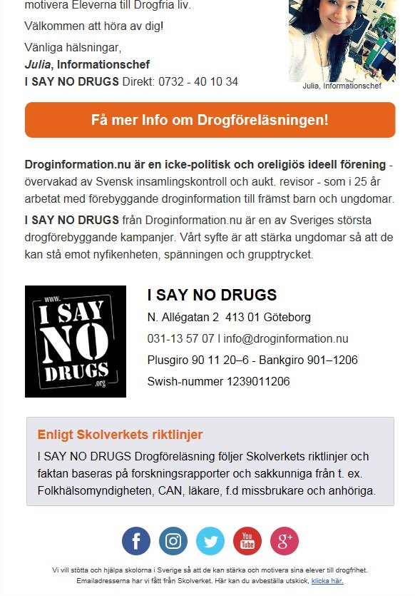 Knipplebo's tweet photo. Hej @Skolverket! Det verkar som om Isaynodrugs vill försöka få lite trovärdighetspoäng genom att använda ert namn. Tycker ni att det är OK?
#Narconon #Scientologerna https://t.co/qe7RWanbW7