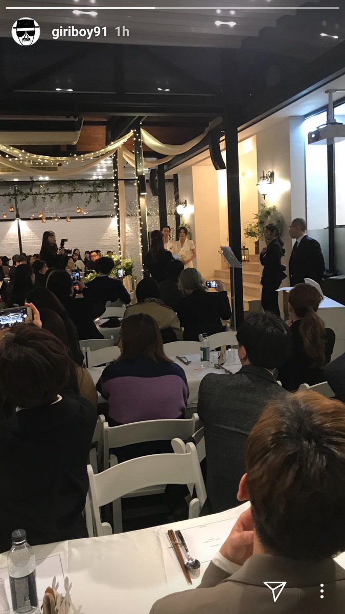180301 <a href="/giriboy91/">GIRIBOY</a>'s IG story update. He attended the wedding of stylist Kim Wook &amp; Choi Minhye today