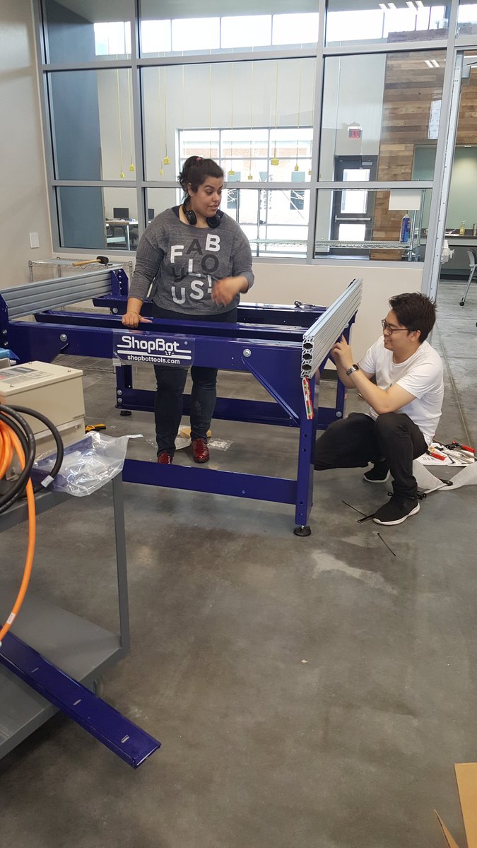 ShopBot_Sallye's tweet photo. USFLN (US Fab Lab Network) meeting at Houston Community College next week. ShopBots are populating the campus for the fantastic new Maker space and the event! #ShopBotTools #USFLN #FBFDN https://t.co/Lks5jCOax6