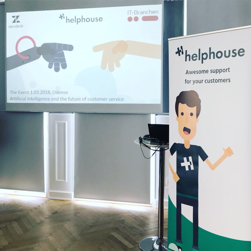 andersvincent's tweet photo. Artificial Intelligence and the future of customer service! Stoked to see @HelpHouse_io and @Zendesk managing to gather more than 60 people for todayโs event at @FynskErhverv #helphouse #beawesome #zendesk #CRM #aarsome #cphftw #startupodense #dktech #digidk #dkitpol #ai https://t.co/9e0RBptlNP