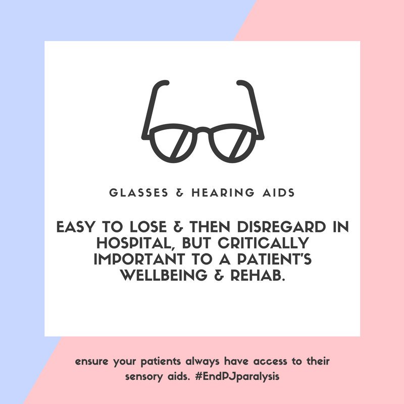 Often it's the little things that can make all the difference to a patient's odds of being active &amp; mobile whilst in hospital. Eyewear &amp; hearing aids are such things. 
👓 👂
#endpjparalysis 
#ActiveAgeing