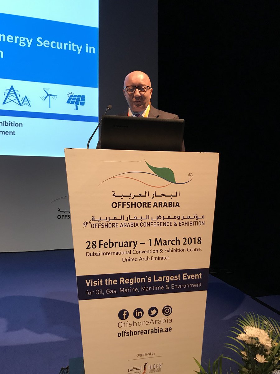 OffshoreArabia's tweet photo. Happening now: ‘Renewable Energy, Nationally Determined Contributions (NDCs) and Energy Security in the MENA Region’ by Dr. Zoheir Hamedi, Regional Programme Officer - Middle East &amp; North Africa, International Renewable Energy Agency (IRENA), UAE
. https://t.co/Y7Ezwtdkeh