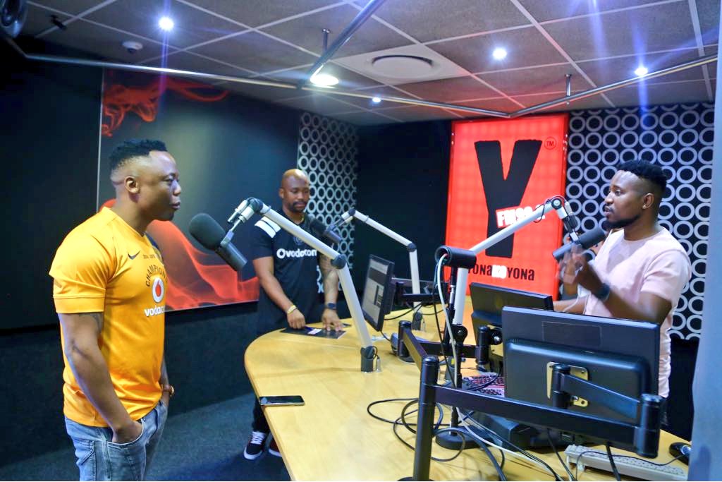 M_SportsSA's tweet photo. @djtira &amp; @naakMusiQ were LIVE🎙 on @Yfm with @thembaboyi at 08h45  this morning talking 🗣 about @blacklabelsa 's #NoExcuse movement https://t.co/c7XS9CSdkP