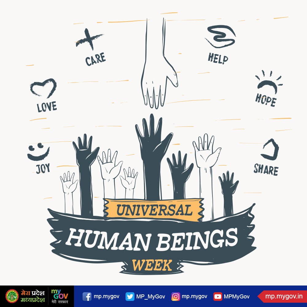 MP_MyGov's tweet photo. Kindness is extending yourself in a way that uplifts another human being… #UniversalHumanBeingsWeek #HumanBeingsWeek #HumanBeing
@CMMadhyaPradesh @ChouhanShivraj @JansamparkMP https://t.co/5LKQVdd2wZ