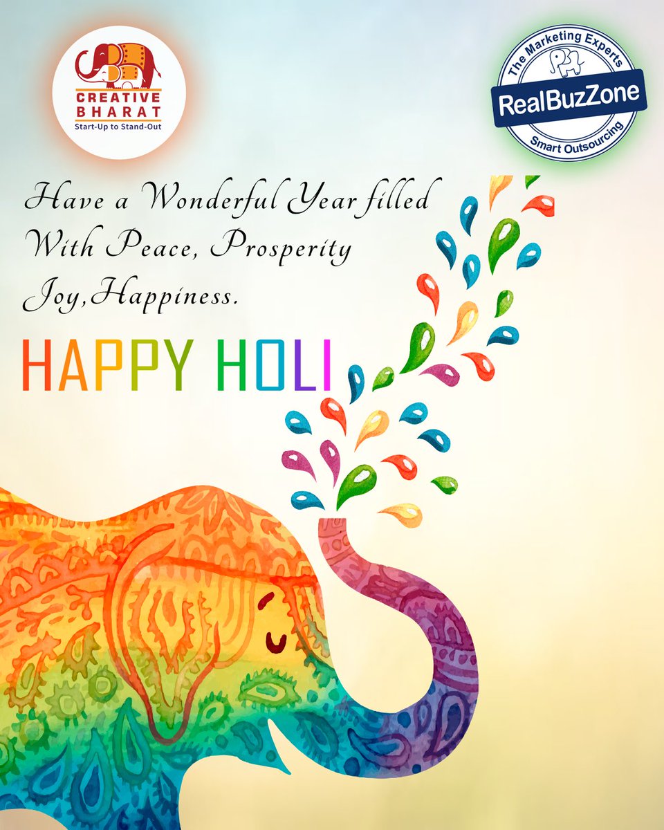 Realbuzzone1's tweet photo. Have a Wonderful Year Filled With Peace, Prosperity Joy, Happiness
#HappyHoli
#HappyColorDay
#Festival
#Holi2018
#FestivalOfColors https://t.co/SEP2DXr5qq