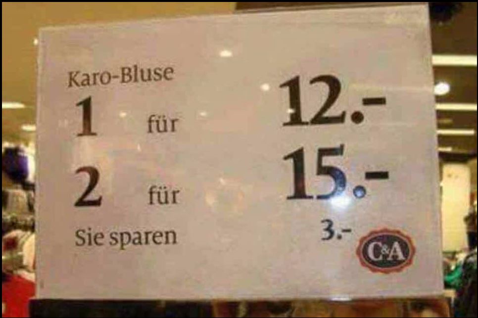 egonfleischer's tweet photo. Wie man unten sehen kann, wird Schulbildung, vor allem das Lernen von Grundrechenarten,  weit überschätzt. Das Entwickeln von ausgebufften Preismodellen zur Kundenbindung ist viel, viel wichtiger.... https://t.co/cL1jJY899h