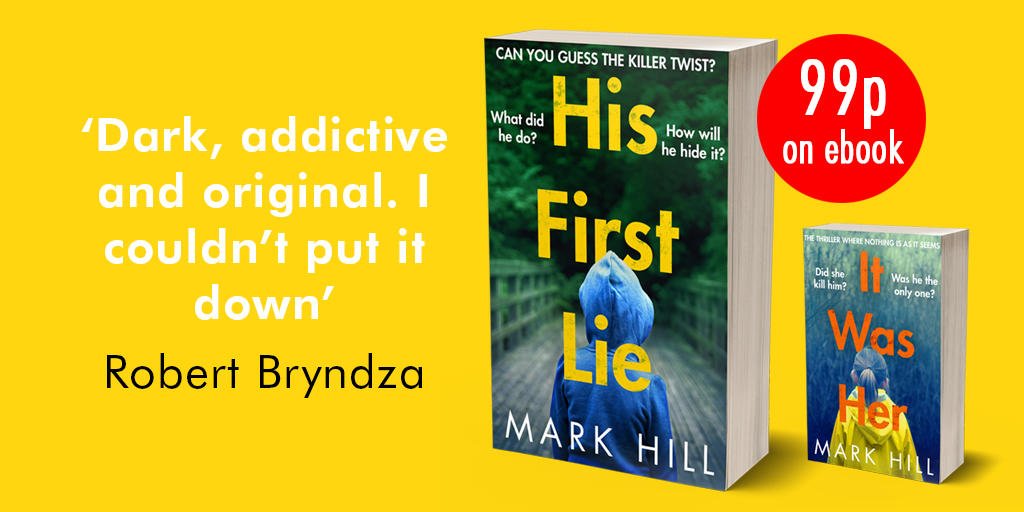 TheCrimeVault's tweet photo. 'Addictive' thriller #HisFirstLie the debut novel by @markhillwriter
(originally published as #TwoOClockBoy) in a stunning new package AND just 99p today! #BookBub
As loved by @RobertBryndza
https://t.co/cMQ3ZewAnY https://t.co/7VL9eZMJNG
