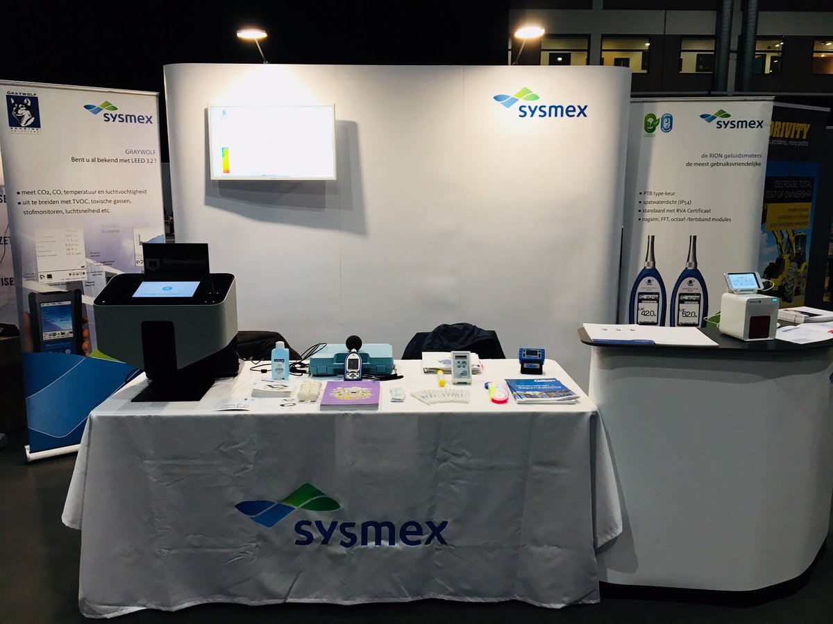 SysmexBNL's tweet photo. Vandaag zijn wij aanwezig op de #Prenne in de Brabanthal te Leuven. Kom langs bij onze stand voor meer informatie over de producten van #Rion, de #HandInScan, #Sensidyne producten, #POCT en #formaldehydemeters. Wij hopen u daar te zien! #SysmexBNL https://t.co/7zTsrnnBlL
