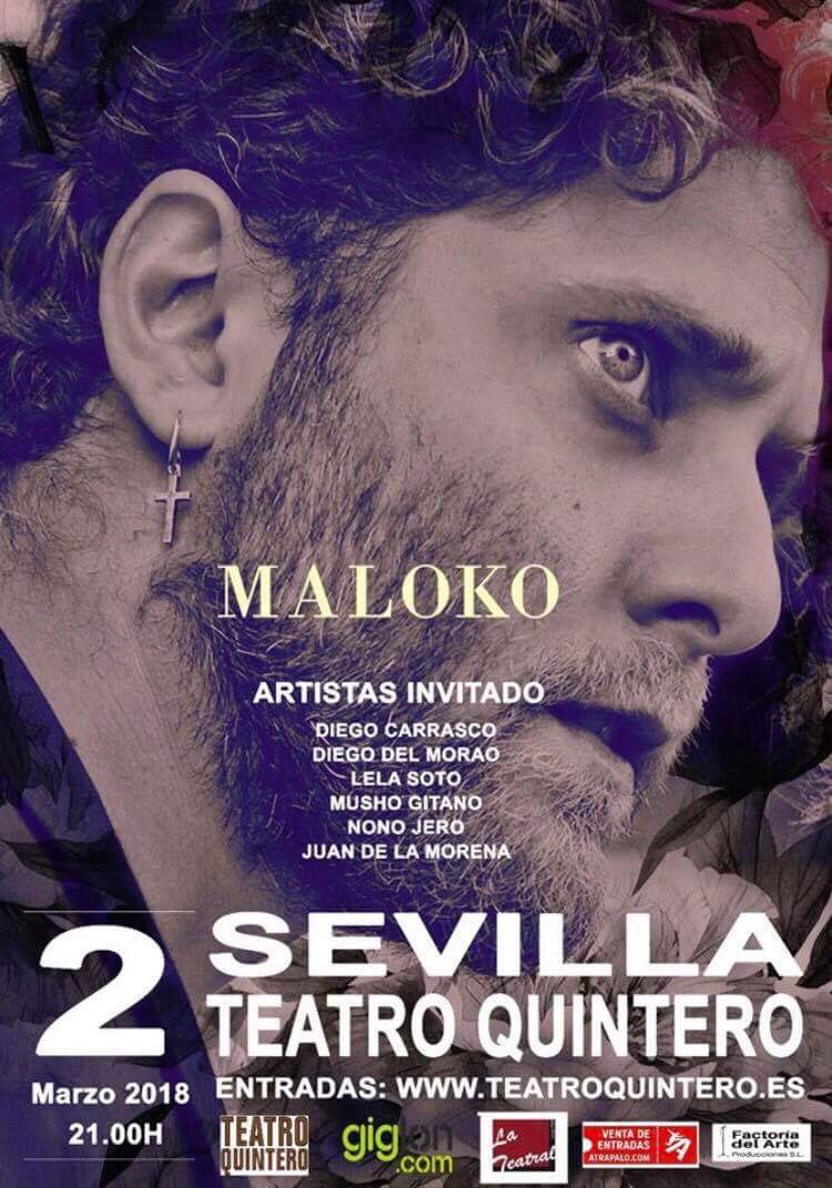 ABMusicOficial's tweet photo. Viernes 2 de Marzo 
Concierto MALOKO
TEATRO QUINTERO 
SEVILLA 
21:00H 
#conciertos #music #musica #flamenco #teatroquintero #carrascofamily https://t.co/98j0N035YD
