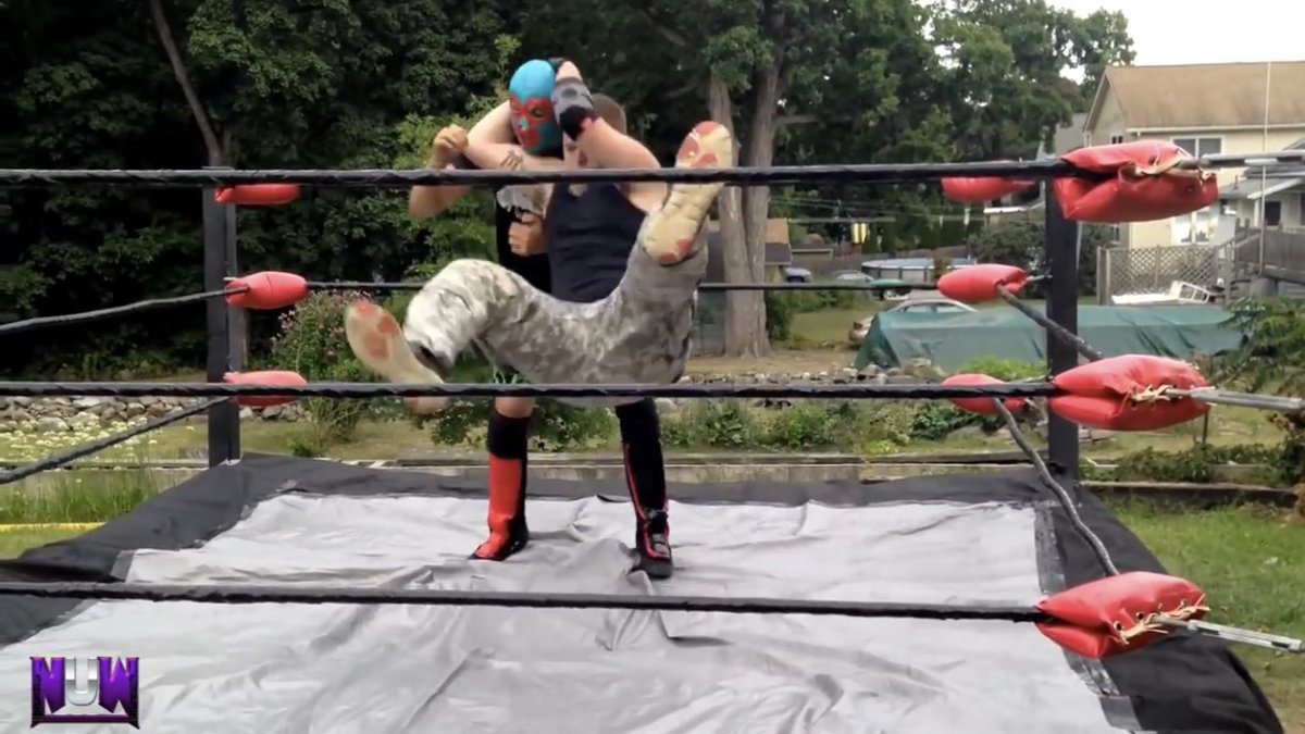 NUW_Wrestling's tweet photo. “The Gunslinger” @DirtyDeciccoUWE dropping NGW’s El Jobbero with the #SixthShot! 😵 Go see their NUW debut match from #RoadToGold2 by clicking the link: https://t.co/qrfYPiLqxT https://t.co/pI2S5ft7od