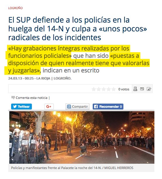 StopRepreRioja's tweet photo. 👁️ OJO 👁️ En estas dos declaraciones policiales está la clave para comprender el #NoCaso14N del que #Faltan40dias para el juicio tras 5 años.
🤔 ¿Qué pasó con las grabaciones policiales de las cargas?📹  
Esas que podian condenar o exculpar a Jorge&amp;Pablo
-Esto merece un hilo- https://t.co/XedN8InXWb