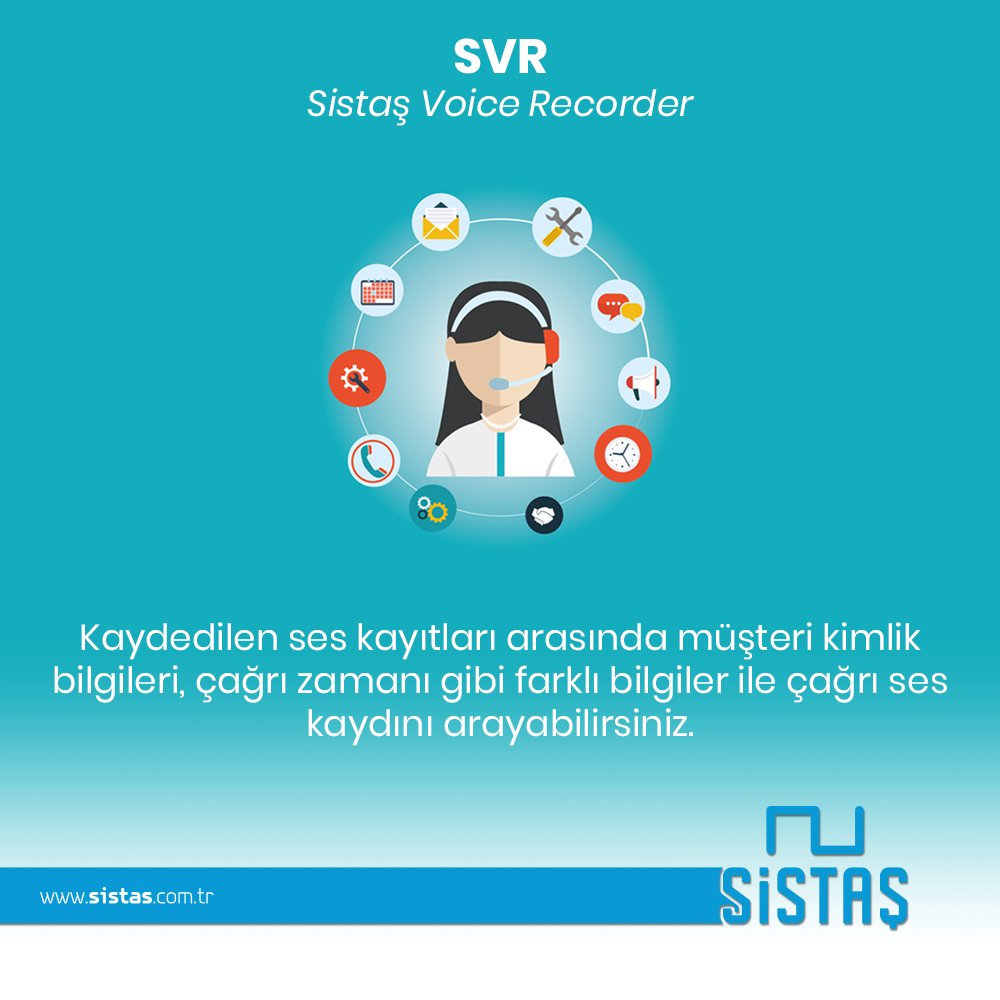 SVR (Sistaş Voice Recorder), Sistaş’ın geliştirdiği ses ve ekran kayıt çözümüdür.
Ayrıntılı bilgi için: sistas.com.tr/svr/