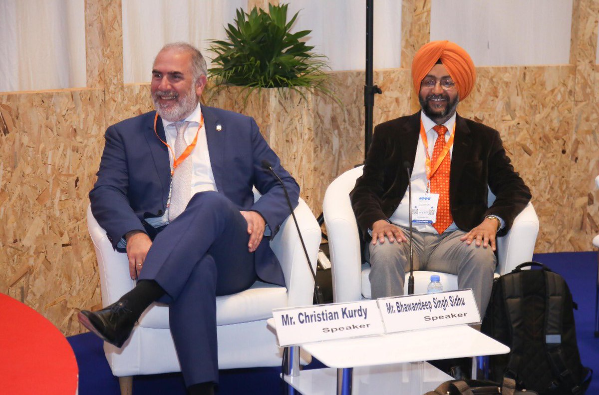 Mr.Christian Kurdy and Mr. Bhawandeep Singh Sidhu answer questions posed by the audience after their session.