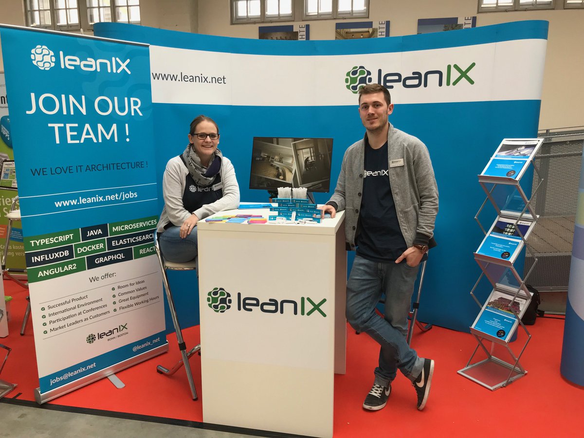 SAPLeanIX's tweet photo. We are at the #JobVector conference in Munich. Come visit us, we have amazing job opportunities! 
#WeAreHiring https://t.co/FI7fUXEfB9