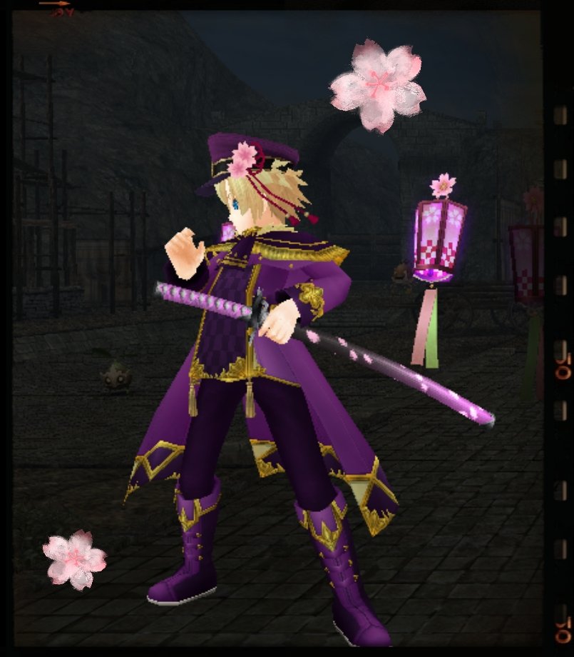 Twitter पर ｍｉｌｋｙ パクス テクニスタ派 新オシャレ装備をアバチケで回したら桜花帽子が出たので せっかくなので合わせてみました A あえて和服系は使わずホーリーローブをチョイスし Ab84で色を統一して 刀や提灯には桜をあしらっています W