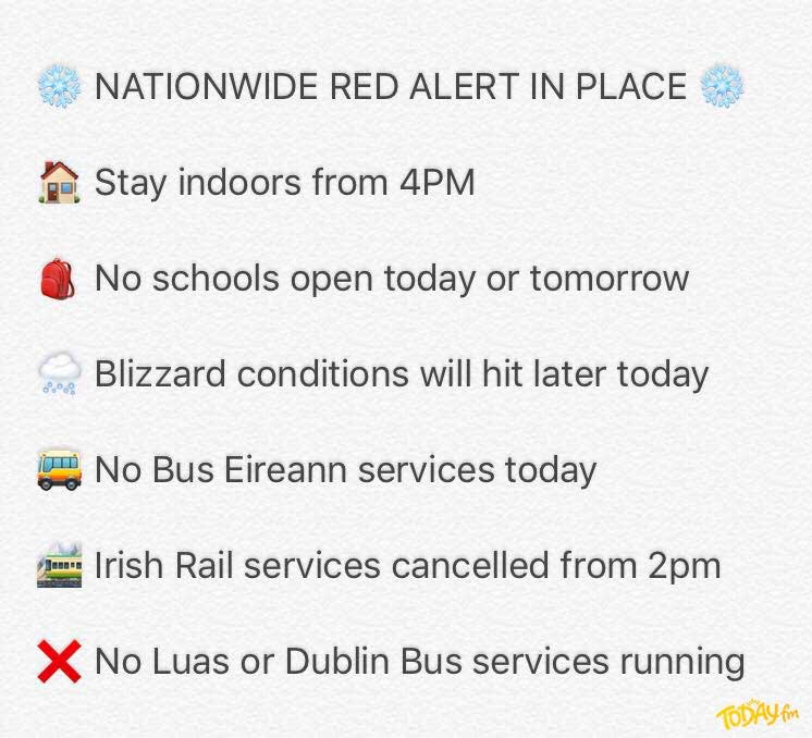 Lads, give this an oul’ share there to keep people in the loop. Sound. #beastfromtheeast #sneachta