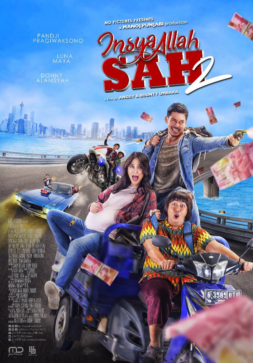 INSYA ALLAH SAH 2 arahan <a href="/anggy_umbara/">Anggy Umbara</a> dan <a href="/bontuit/">Bounty Umbara</a> produksi <a href="/MD_Pictures/">MD</a> tayang di bioskop Lebaran tahun ini. Berikut ini adalah poster resminya...