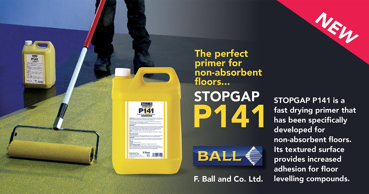 **BRAND NEW**

STOPGAP P141 
 
The perfect primer for non-absorbent floors!

#TeamFball